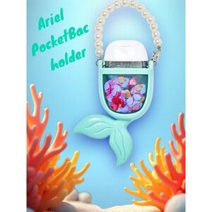 Bath & Body Works Disney Ariel Little Mermaid Pocketbac Hand Sanitizer Holder